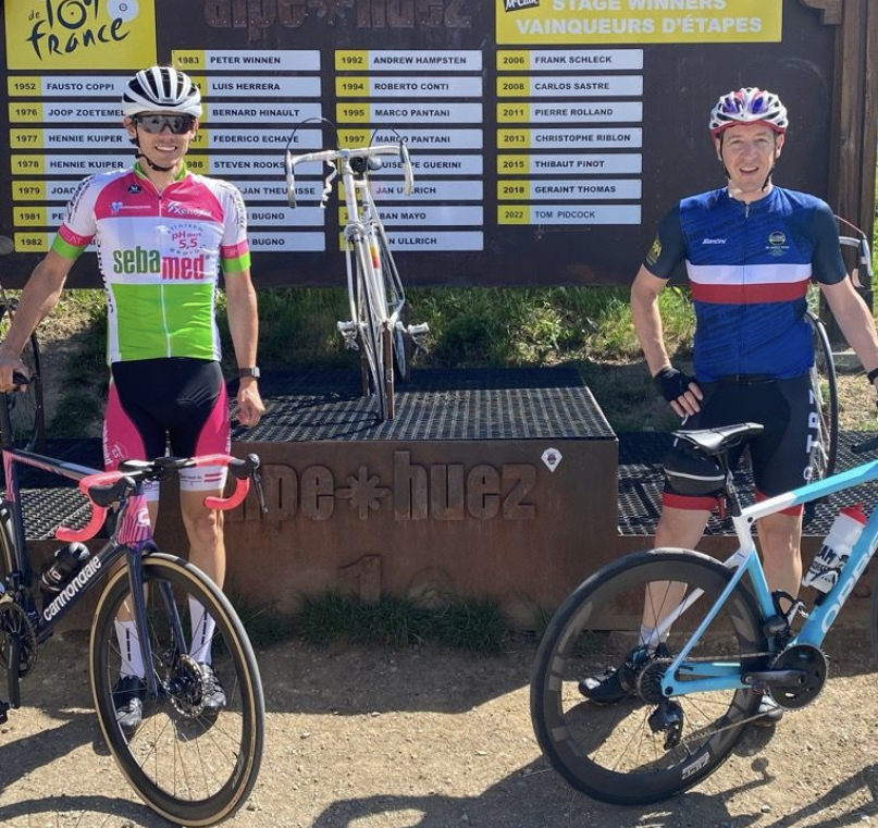 Justus und Scott am Alpe d'Huez